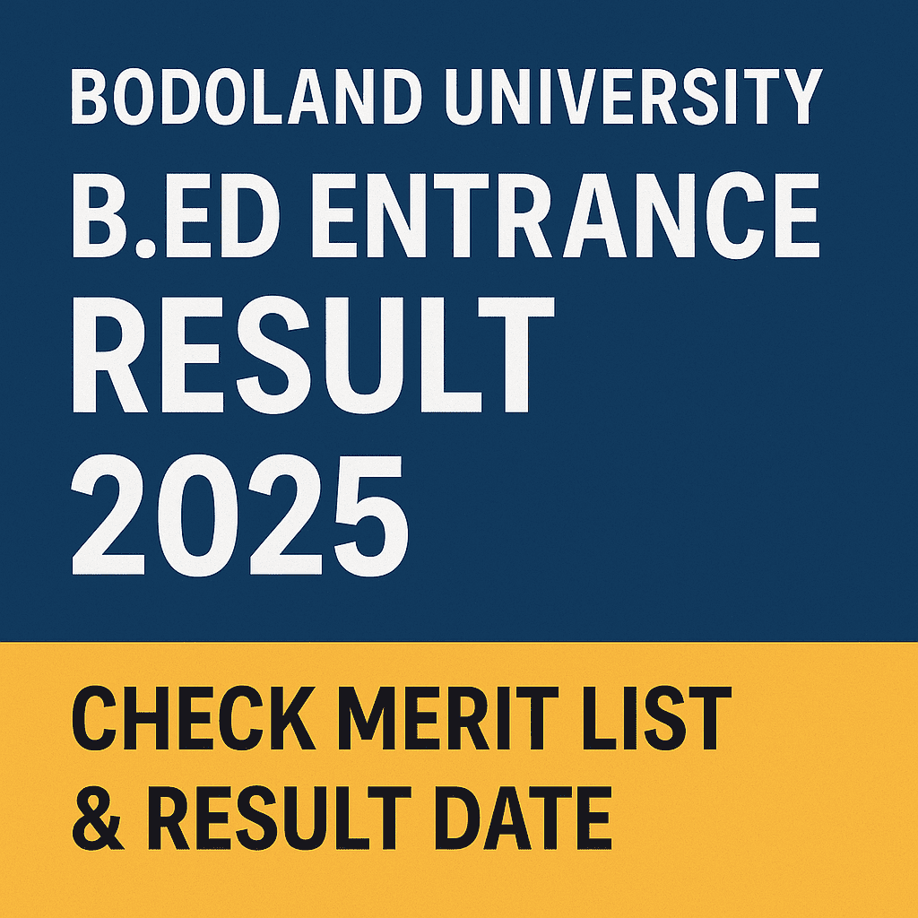 bodoland university b.ed entrance result 2025